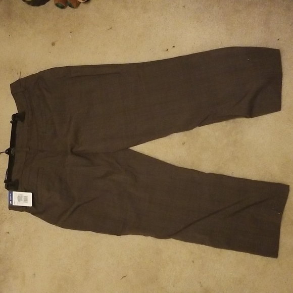 NWT 20WP Lee Brown Plaid Dress Pants - Picture 2 of 8